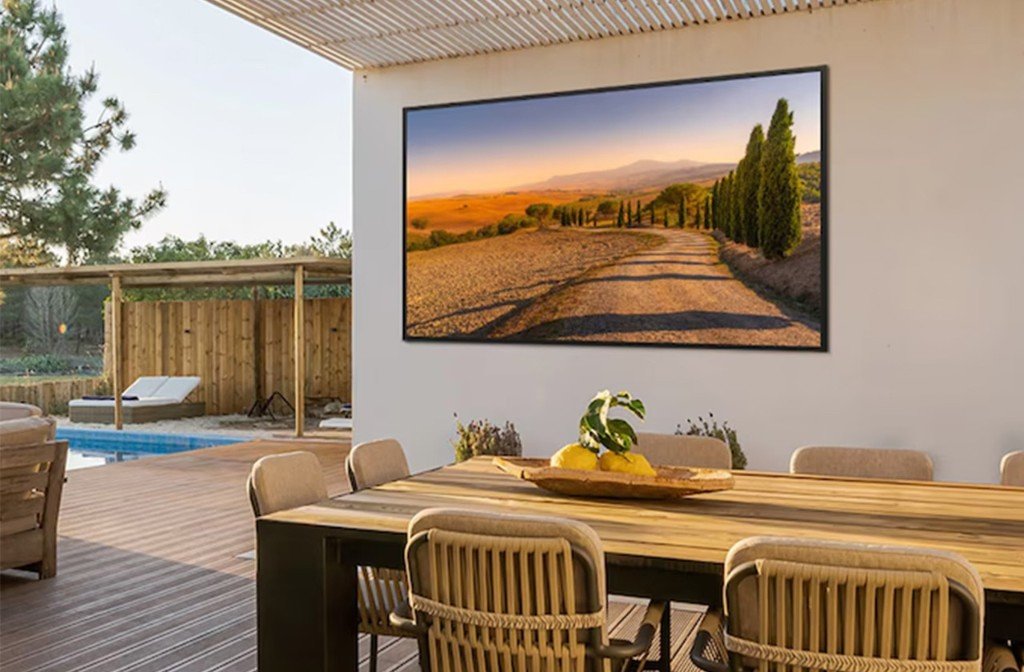 Outdoor TV on patio